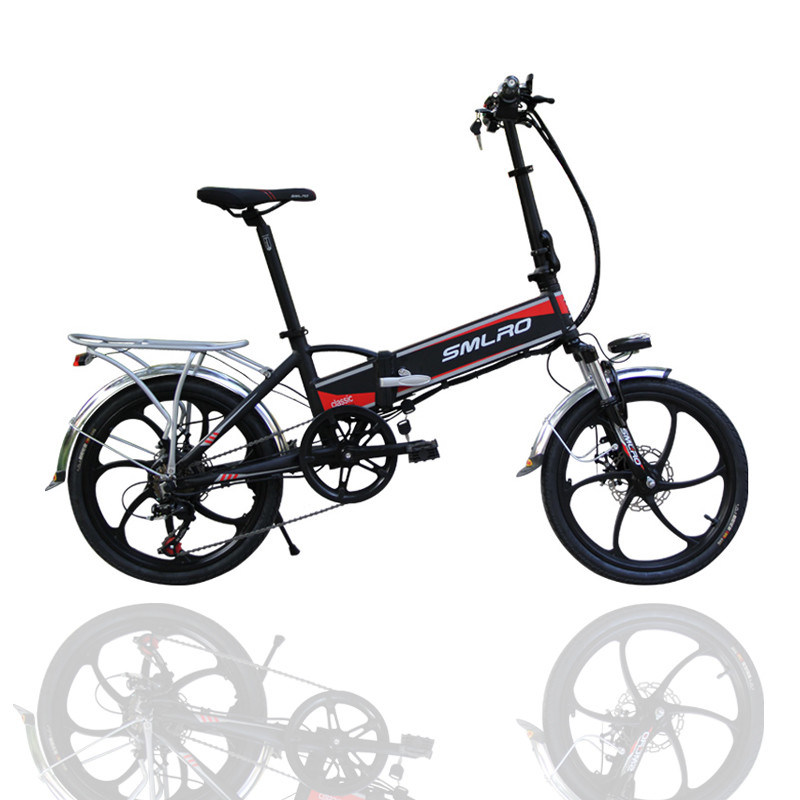 Large Capacity Electric Pedal Bike , 48v 350w Fold Up Electric Bike For