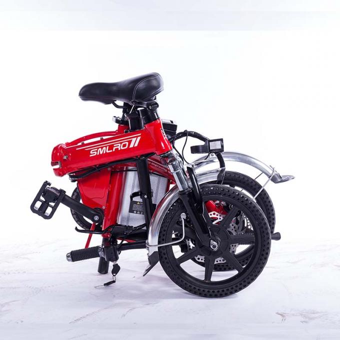14 Inch Mini Aluminium Electric Bike , Folding Single Speed Electric