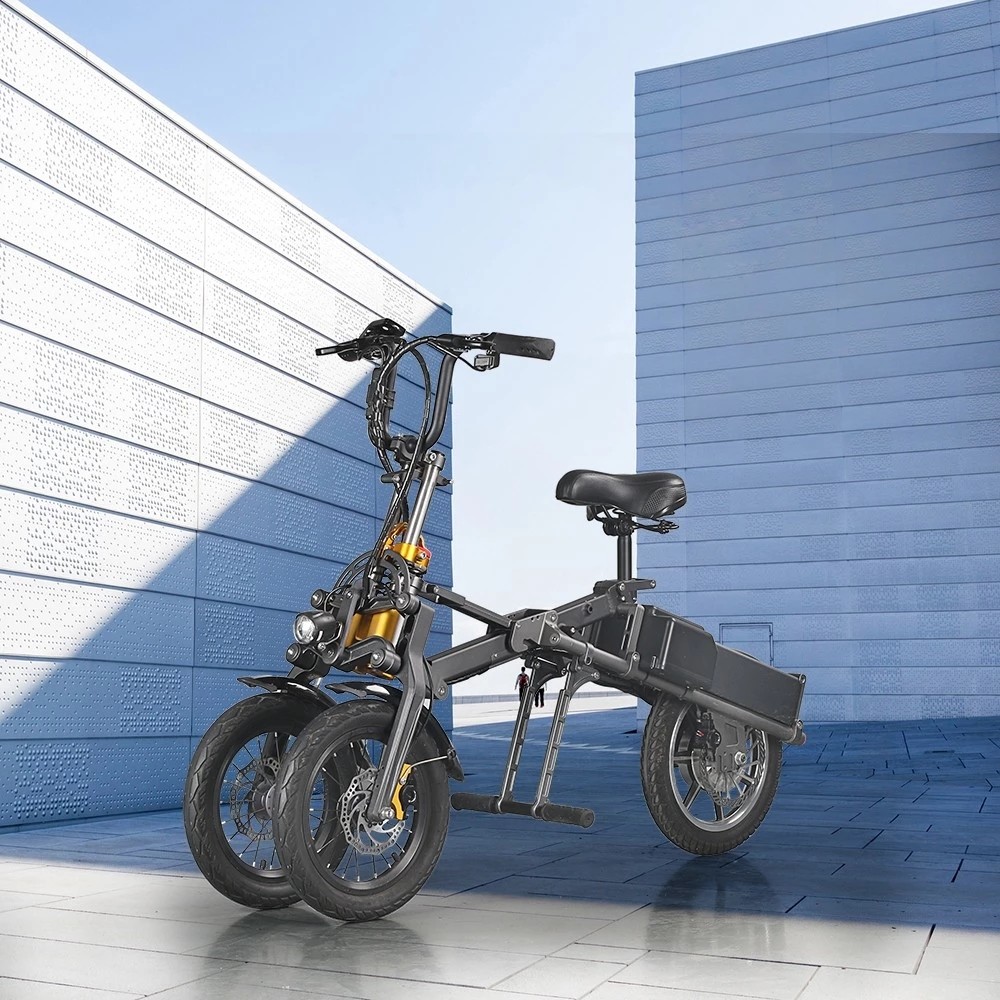 14 Inch Mini Electric Tricycle Bike , Electric Foldable Tricycle With 3