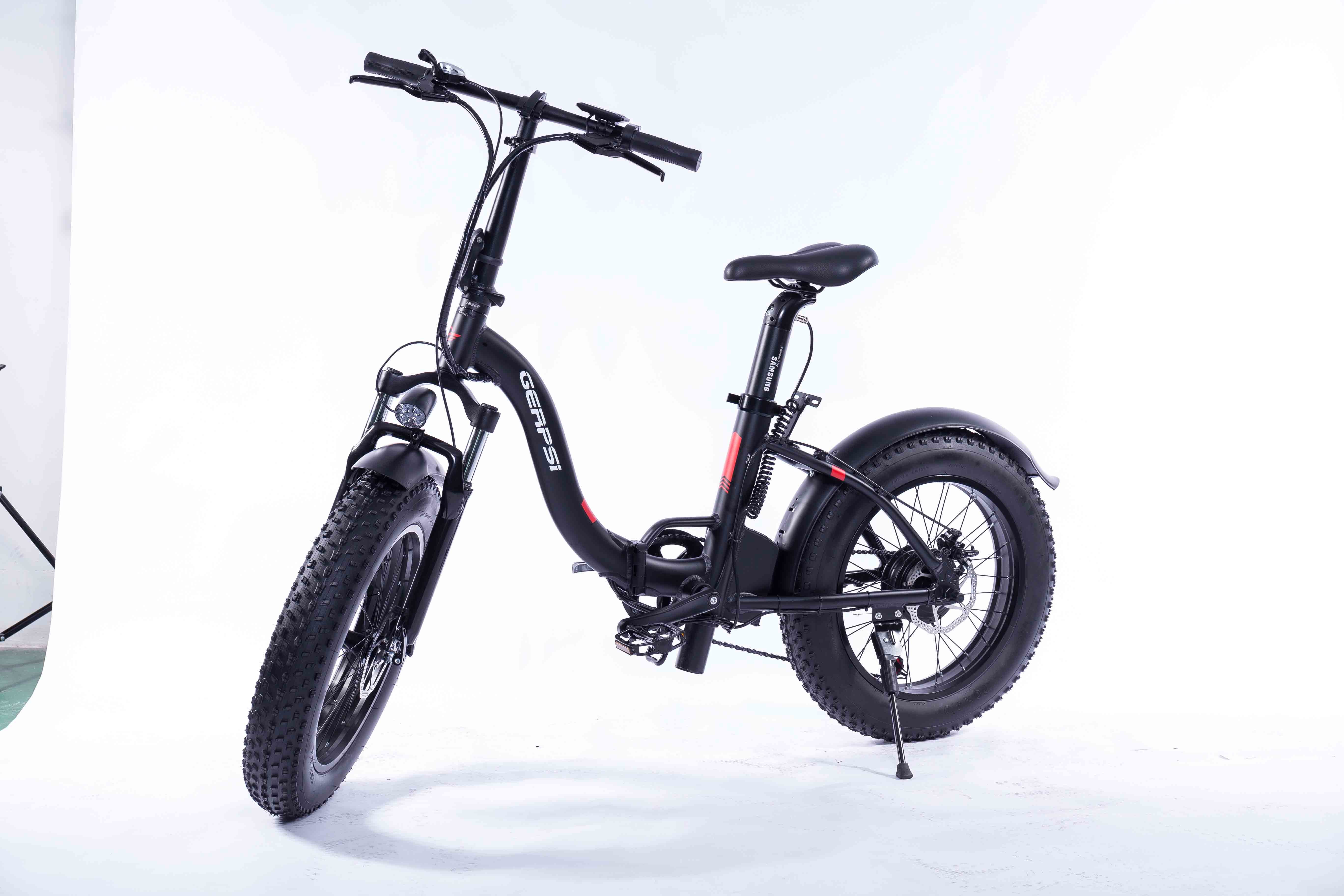 Black 20 Inch Electric Bike , Brushless Motor 36v Fat Wheel Electric Bike Black 20 Inch Electric Bike , Brushless Motor 36v Fat Wheel Electric Bike