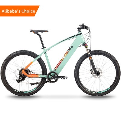 36v Mini Electric City Bikes With Battery Full Suspension 27.5 Inch Mid Drive Aluminum