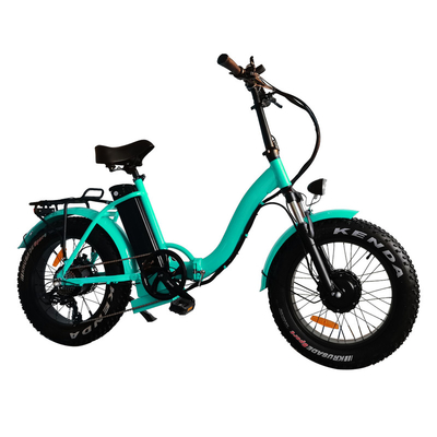 48v Fat Tire Electric Bike 20 Inch 500w 40 Mph Battery Powered With Thick Tires